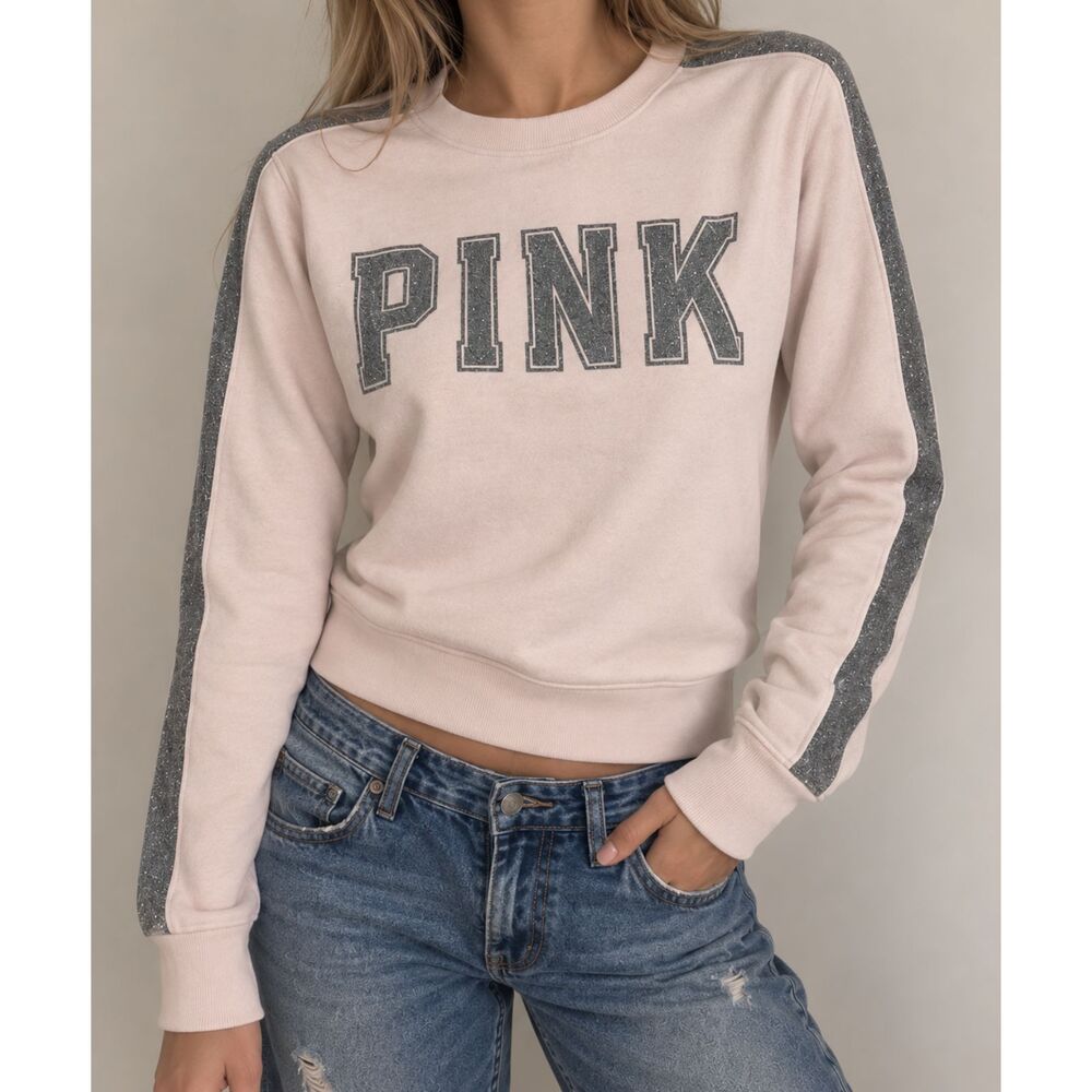 Victoria’s Secret PINK Glitter Logo Crewneck